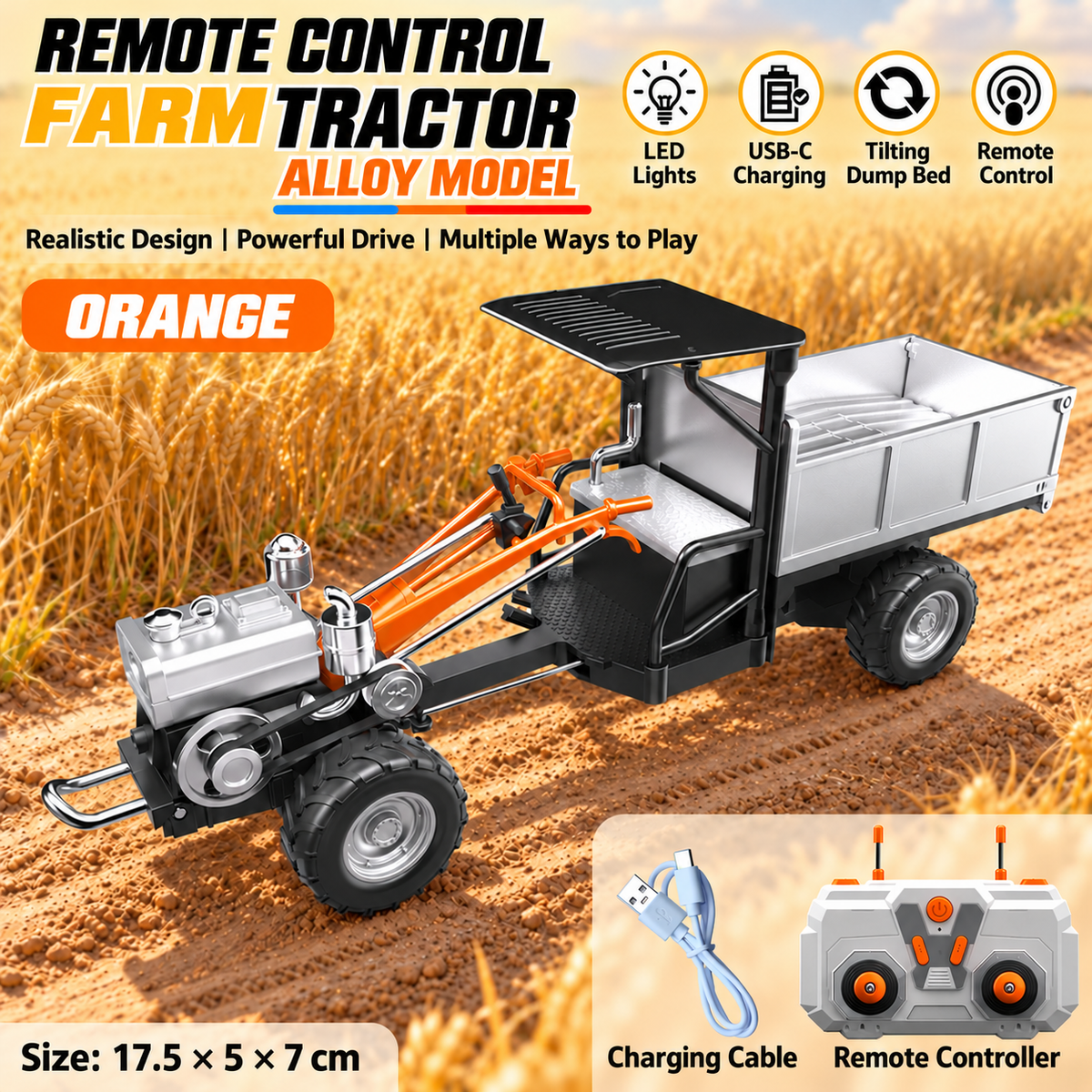RC Farm Tractor with Dump Bed