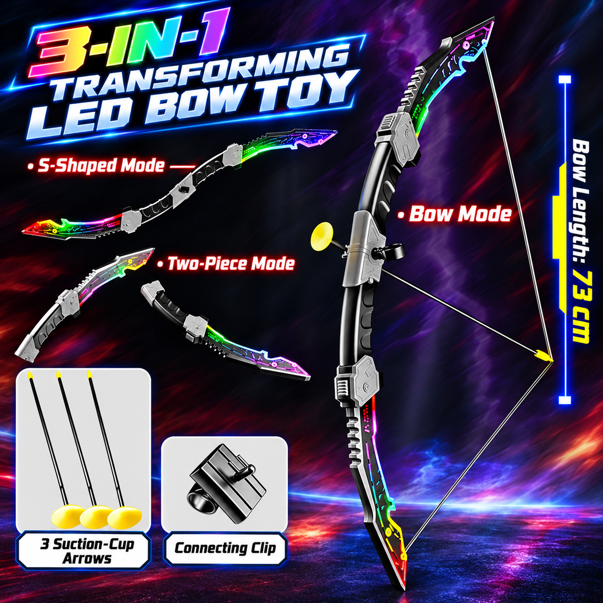 3-in-1 Transforming LED Bow Toy