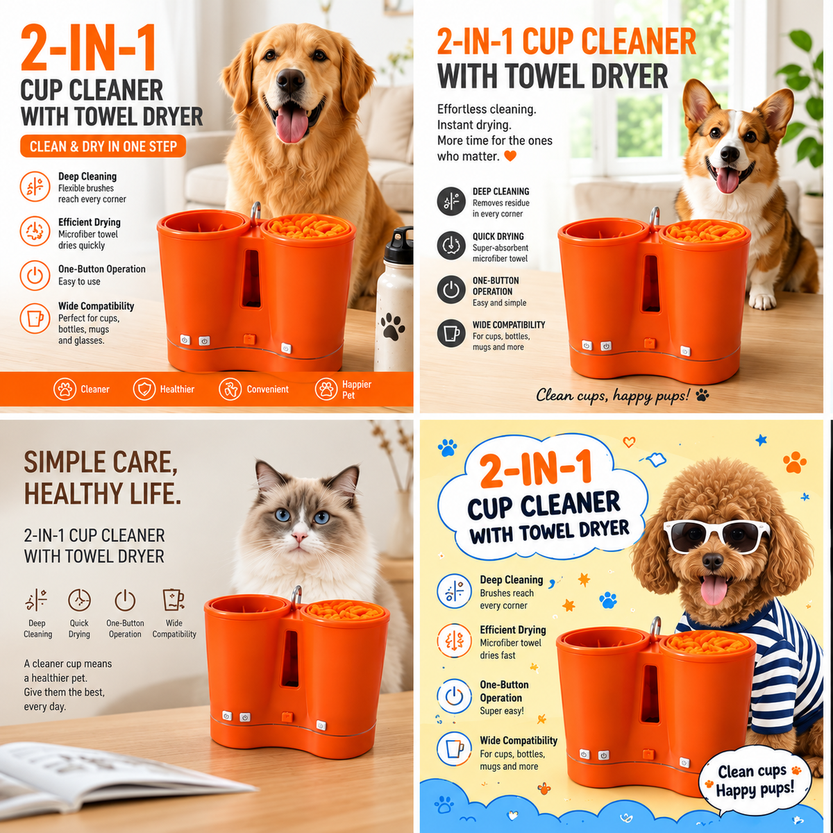 Pet Cup Cleaner 2-in-1