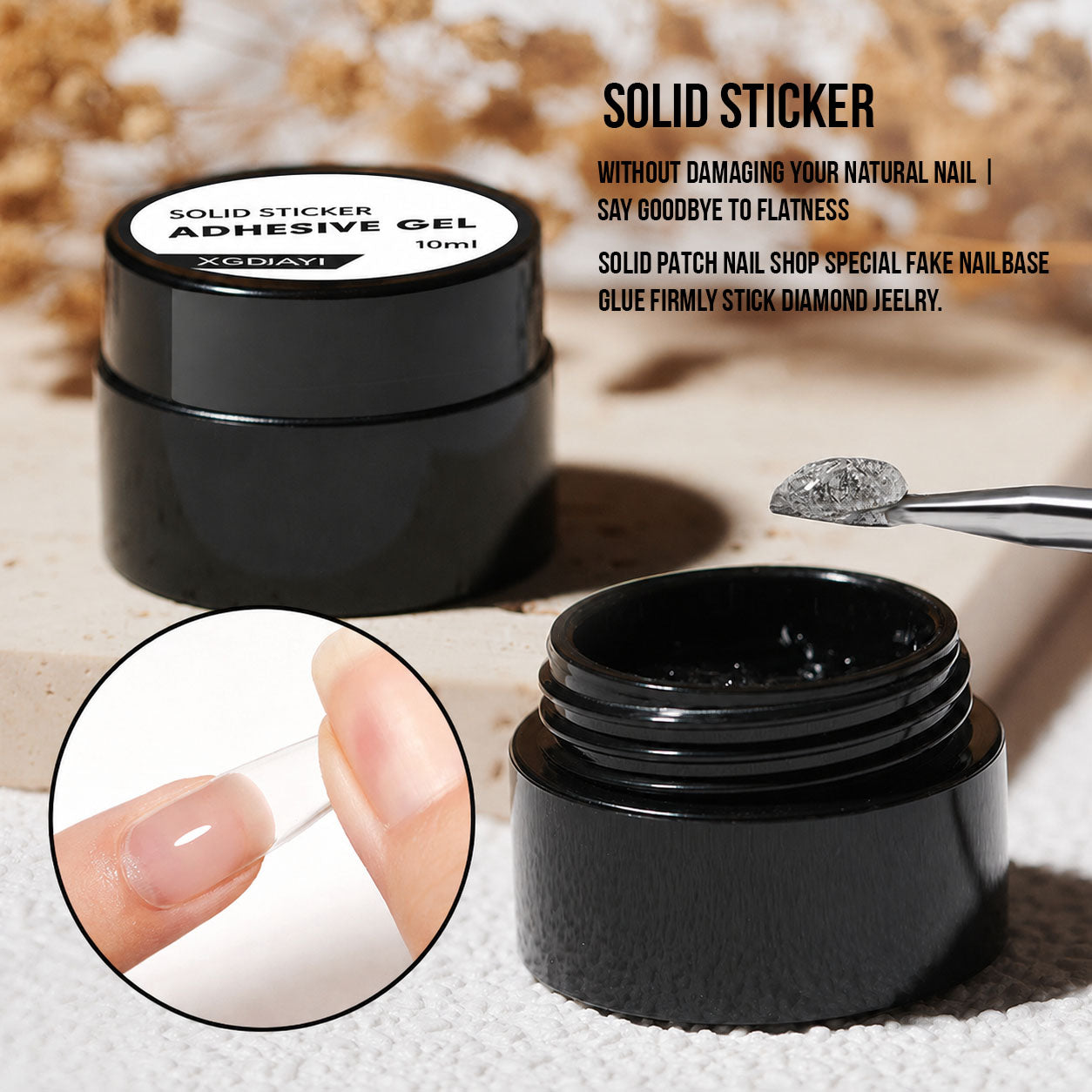 Solid Nail Glue Gel