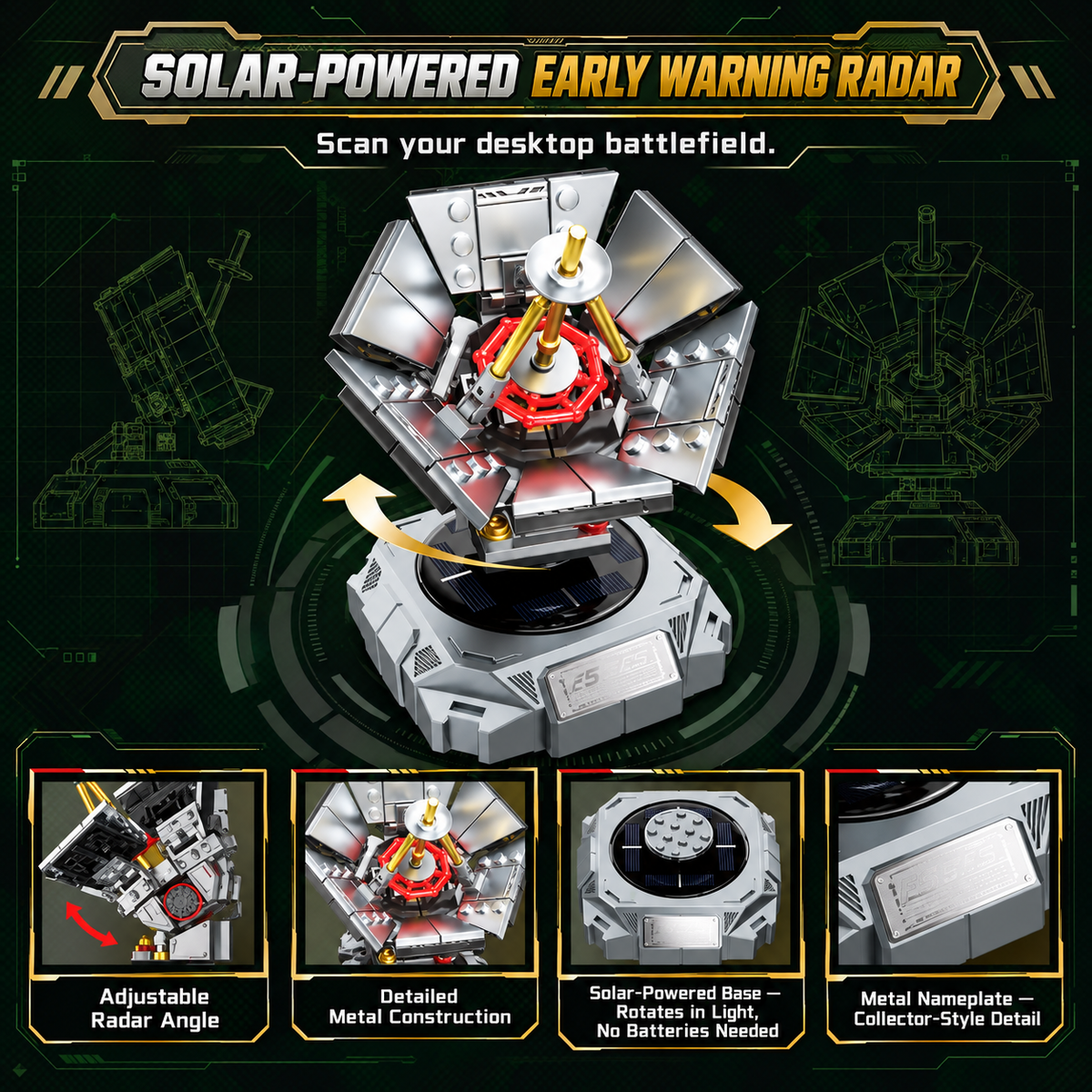 Solar-Powered Rotating Turret