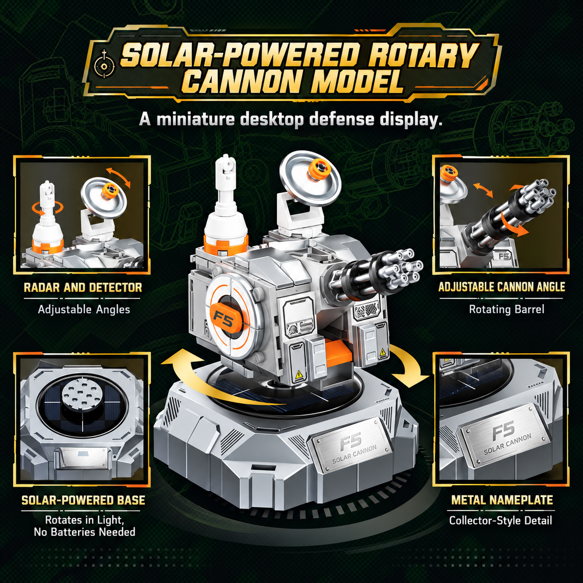 Solar-Powered Rotating Turret