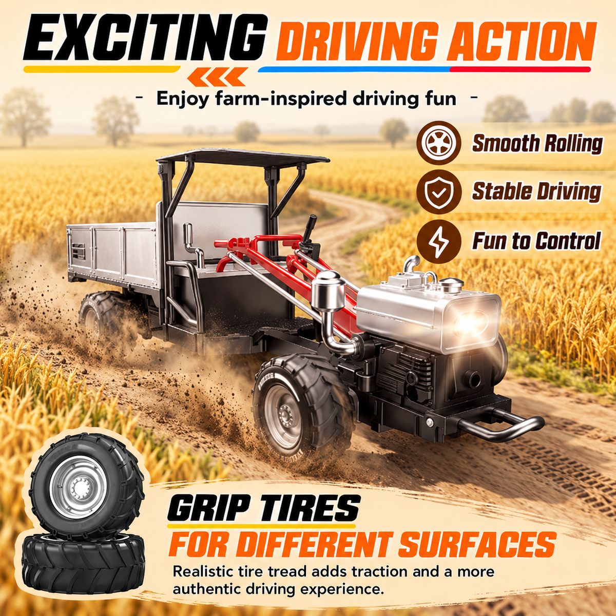 RC Farm Tractor with Dump Bed