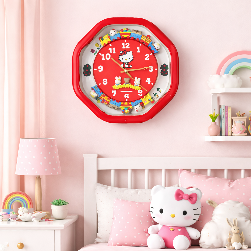 Hello Kitty Train Clock