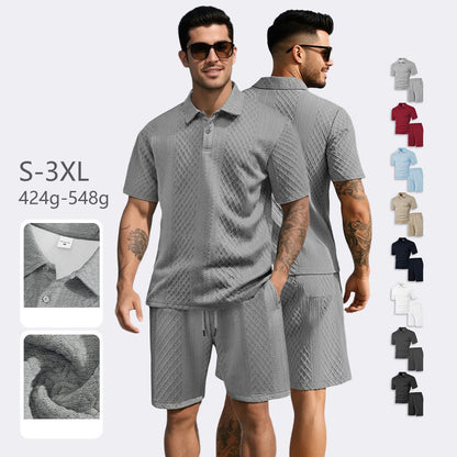 Textured Polo Set