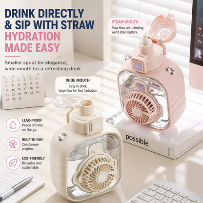 Fan Water Bottle