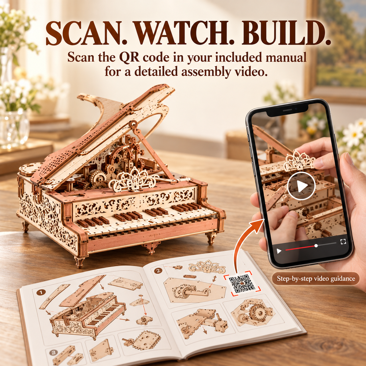 DIY Wooden Piano Kit