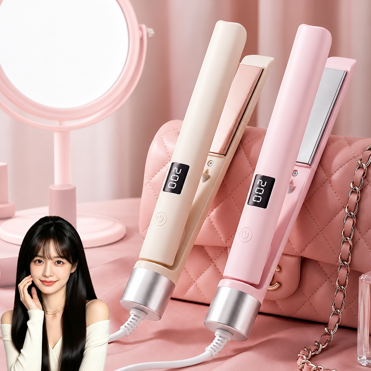 2-in-1 Hair Straightener & Curler