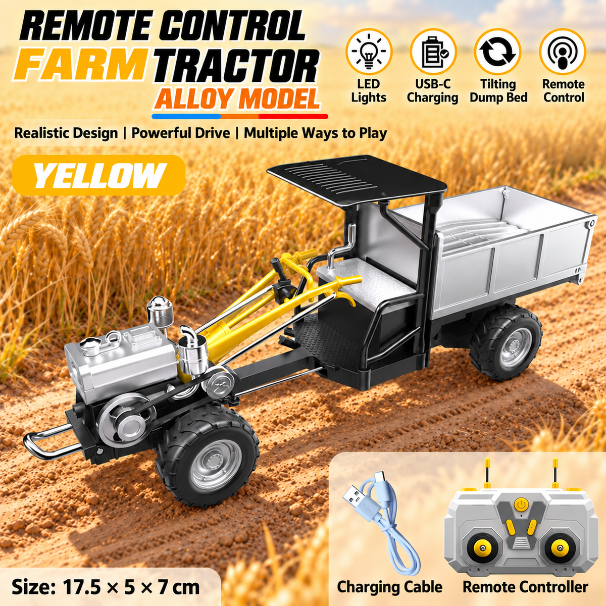 RC Farm Tractor with Dump Bed