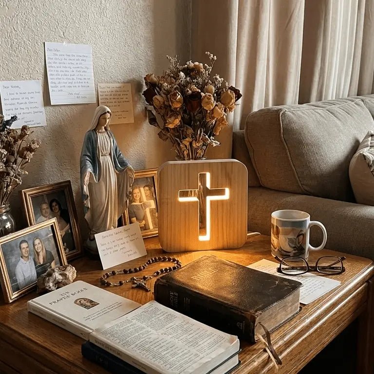 Wooden Cross Light