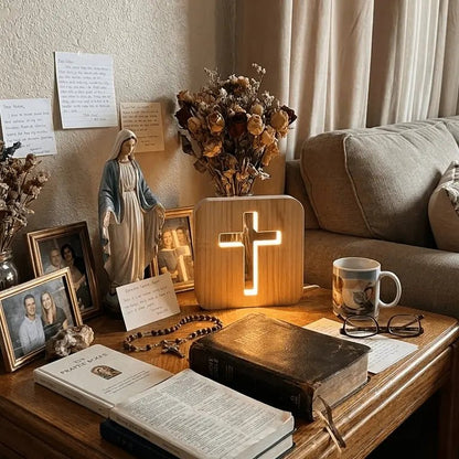 Wooden Cross Light