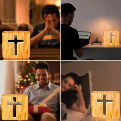 Wooden Cross Light