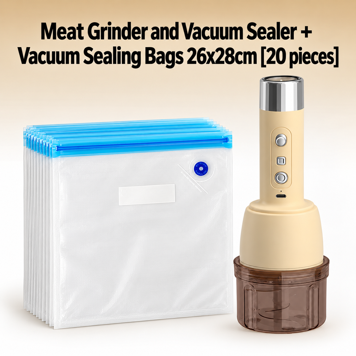 2-in-1 Chopper & Vacuum Sealer.