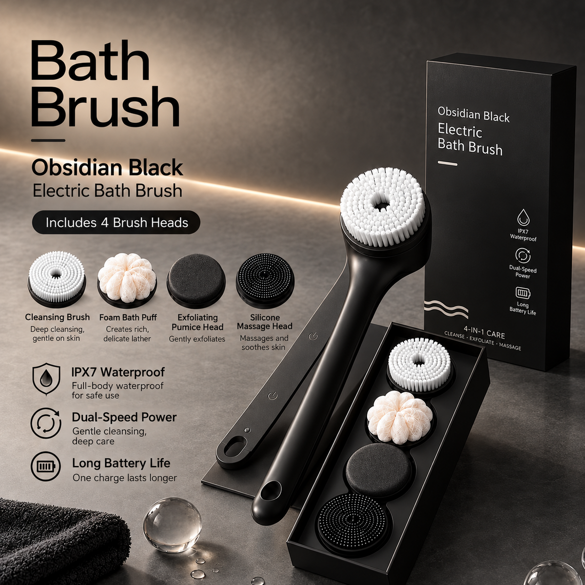 4-in-1 Electric Body Scrubber