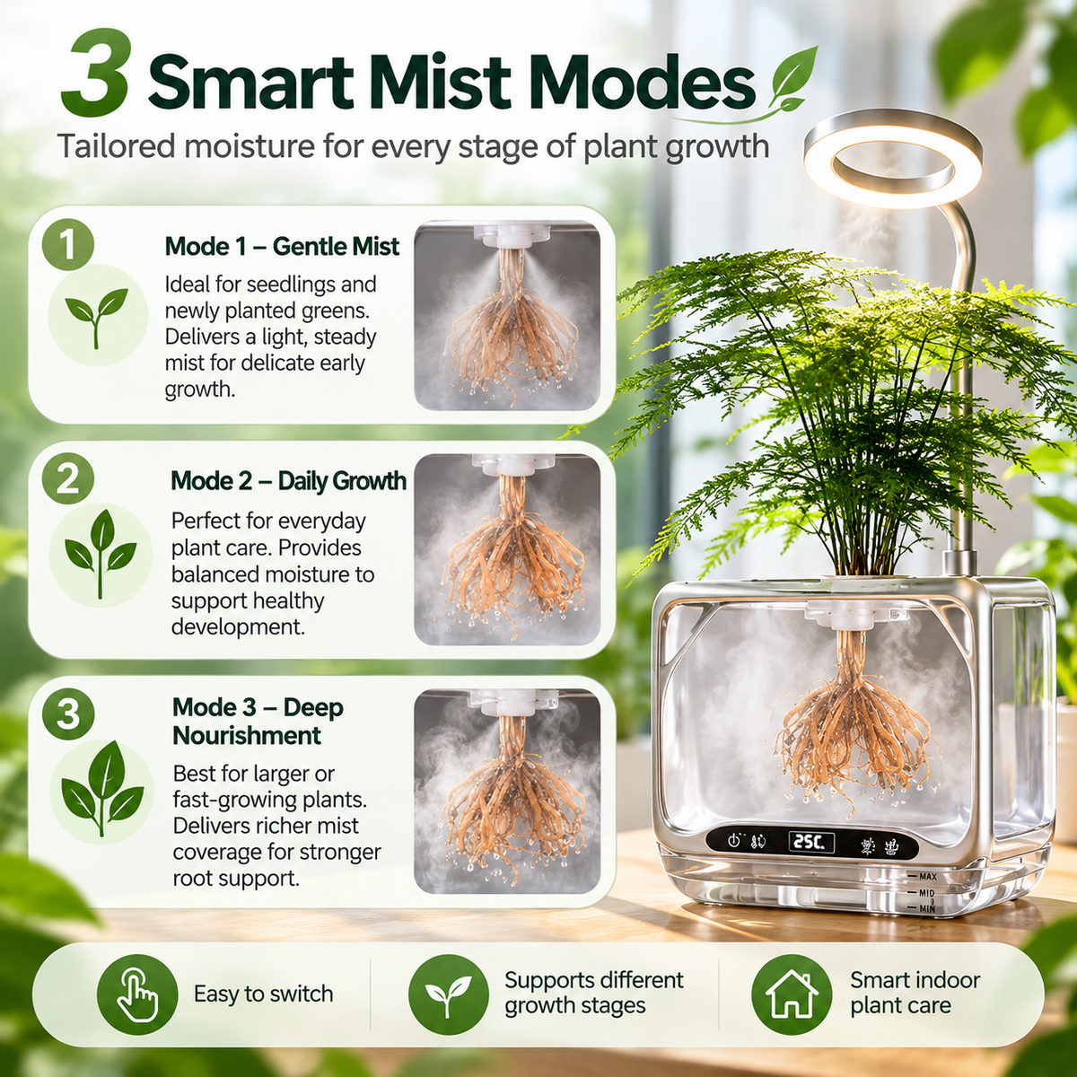 Smart Mist Hydroponic Planter