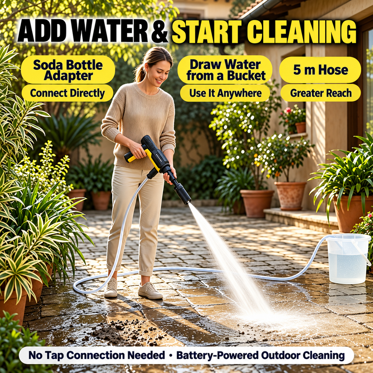 Foldable Cordless Pressure Washer