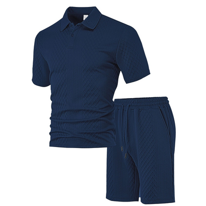 Textured Polo Set
