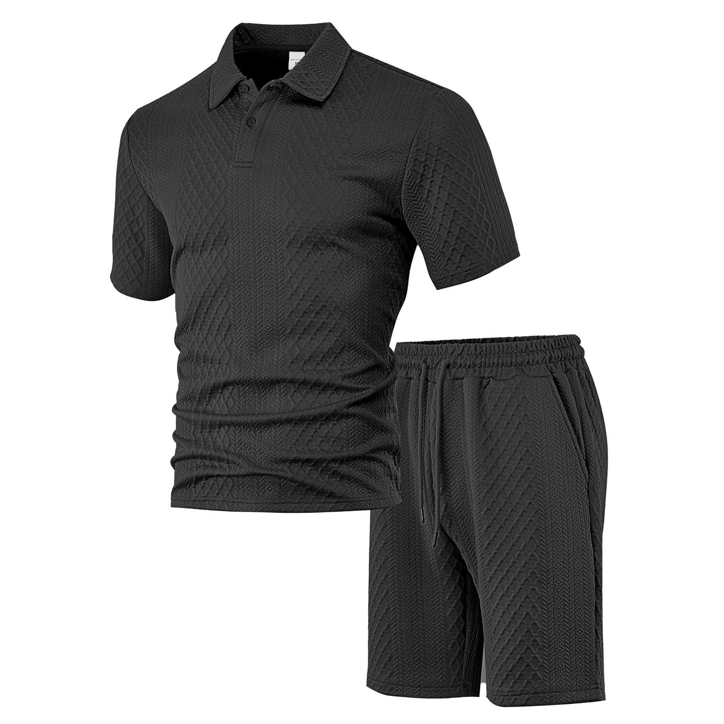 Textured Polo Set