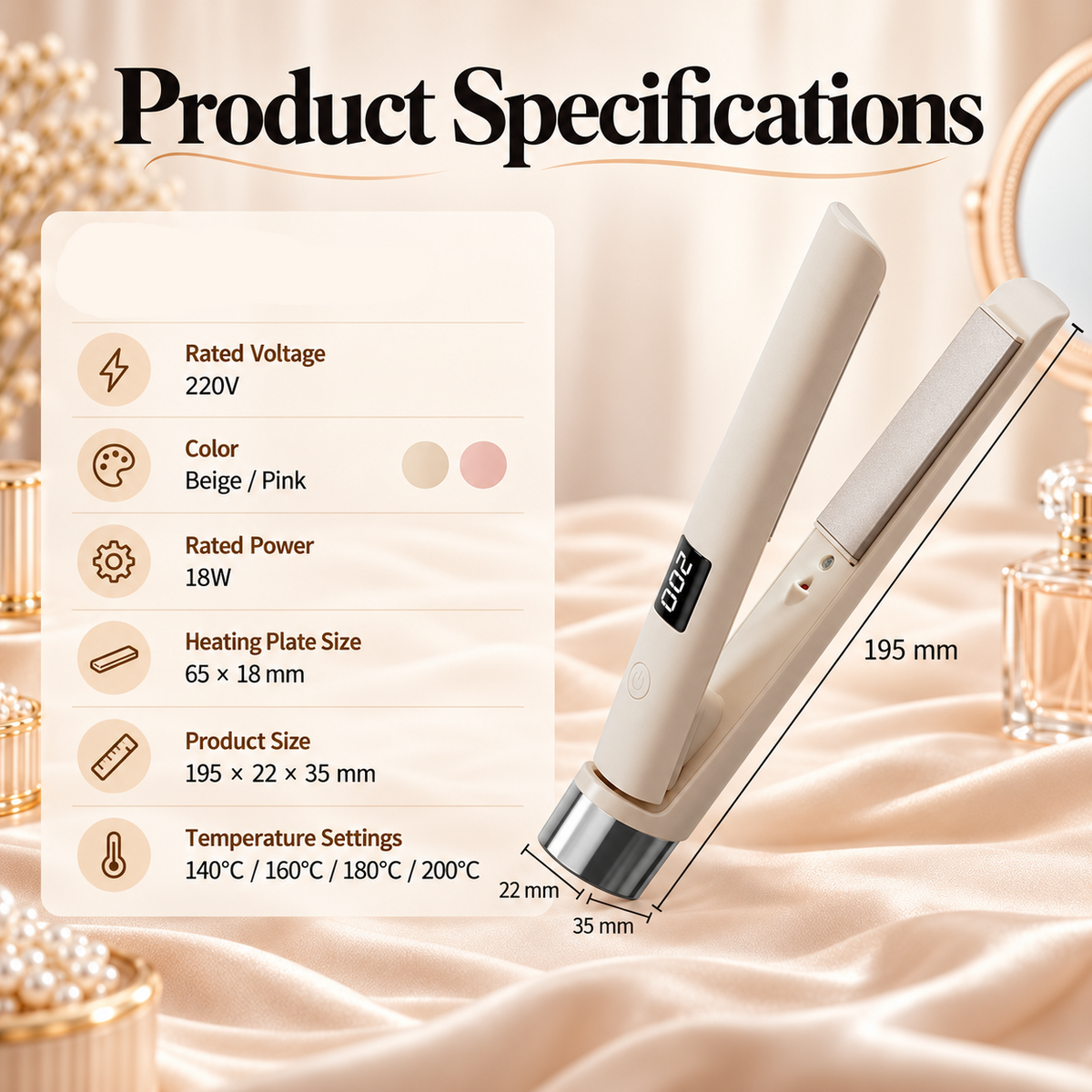 2-in-1 Hair Straightener & Curler