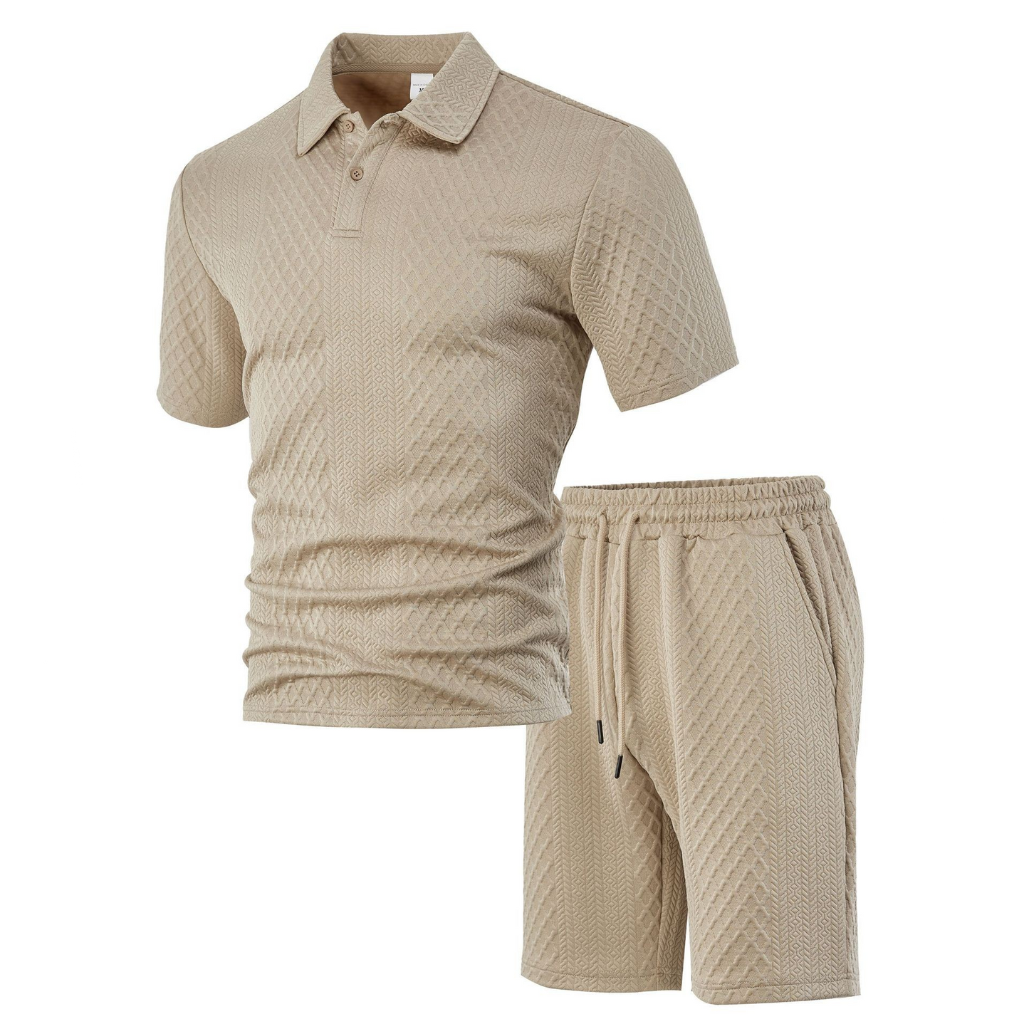 Textured Polo Set