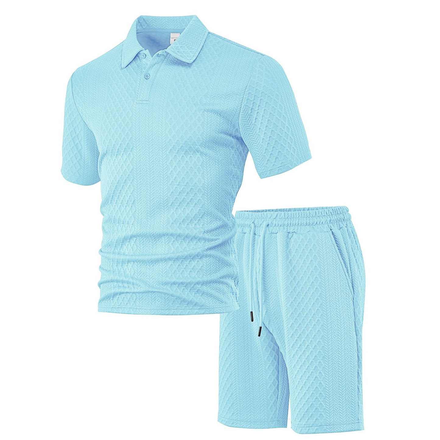 Textured Polo Set