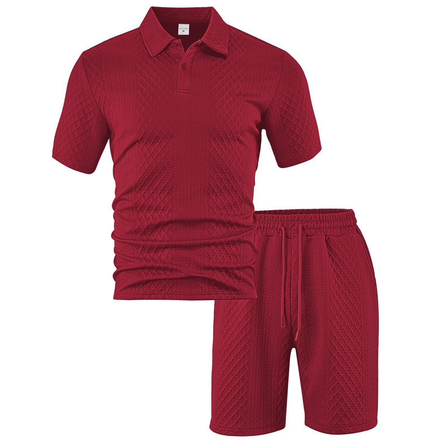 Textured Polo Set