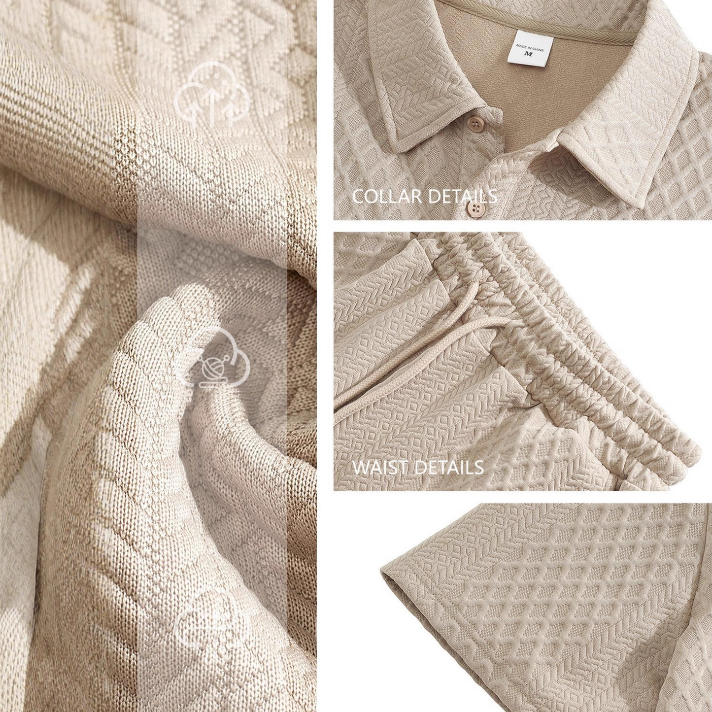 Textured Polo Set