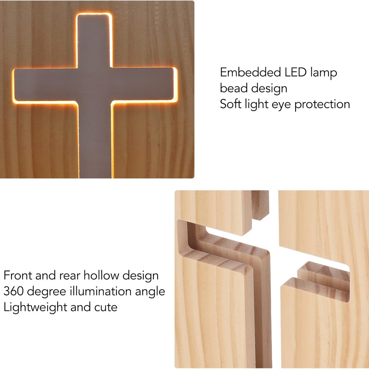 Wooden Cross Light