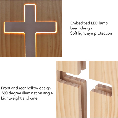 Wooden Cross Light