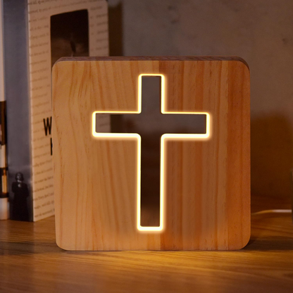 Wooden Cross Light
