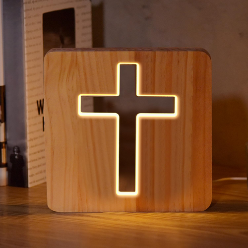 Wooden Cross Light