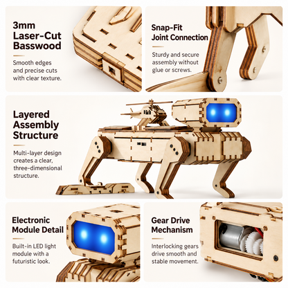 DIY Wooden Robot Dog Kit