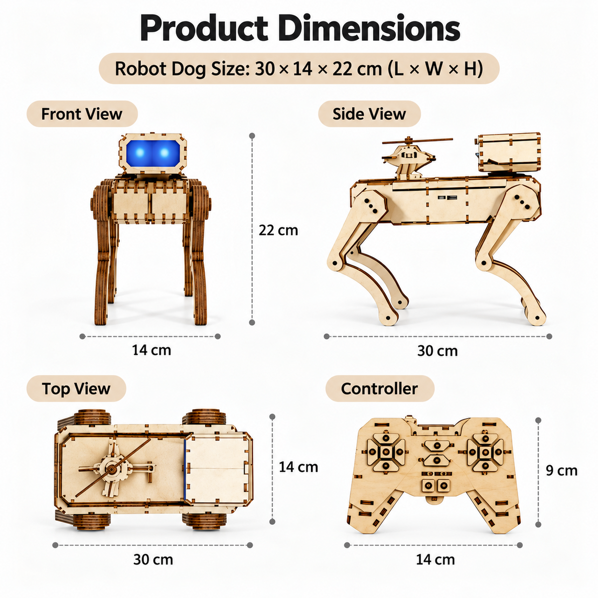 DIY Wooden Robot Dog Kit