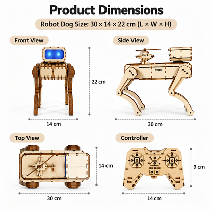DIY Wooden Robot Dog Kit