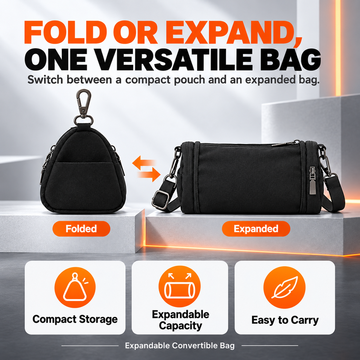 Expandable Mini Crossbody Bag