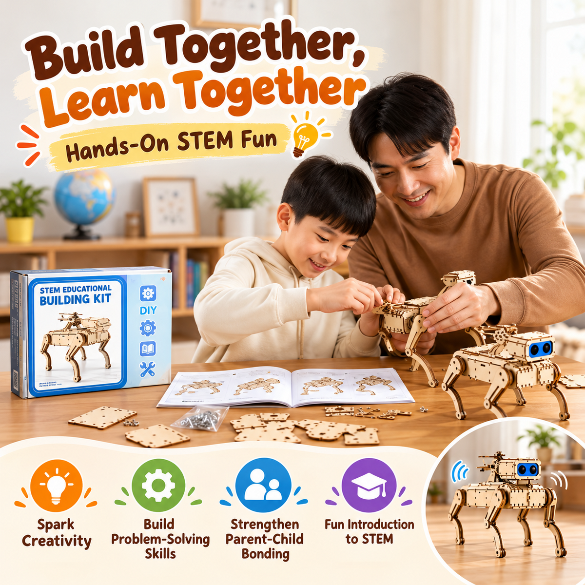DIY Wooden Robot Dog Kit