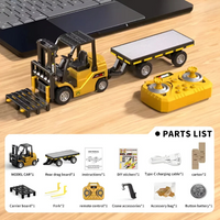 Remote-Controlled Mini Forklift with Trailer
