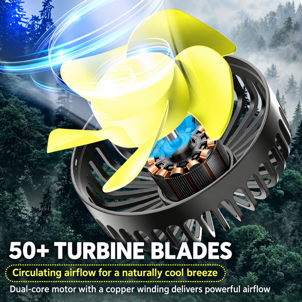 Dual-Head Car Fan