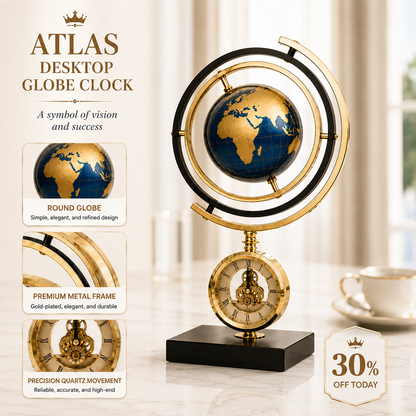 Atlas Globe Clock