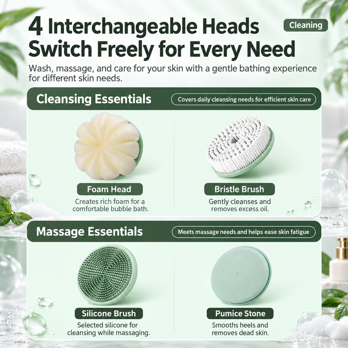 4-in-1 Electric Body Scrubber