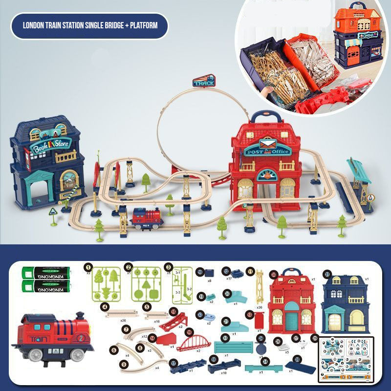 Electric Train Track Set