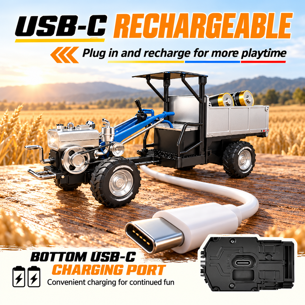 RC Farm Tractor with Dump Bed