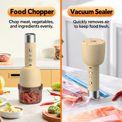 2-in-1 Chopper & Vacuum Sealer.