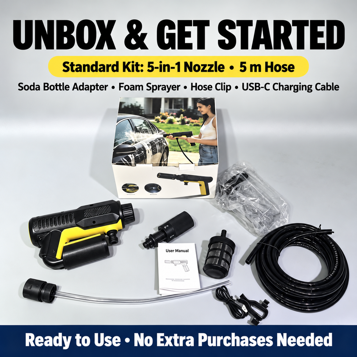 Foldable Cordless Pressure Washer