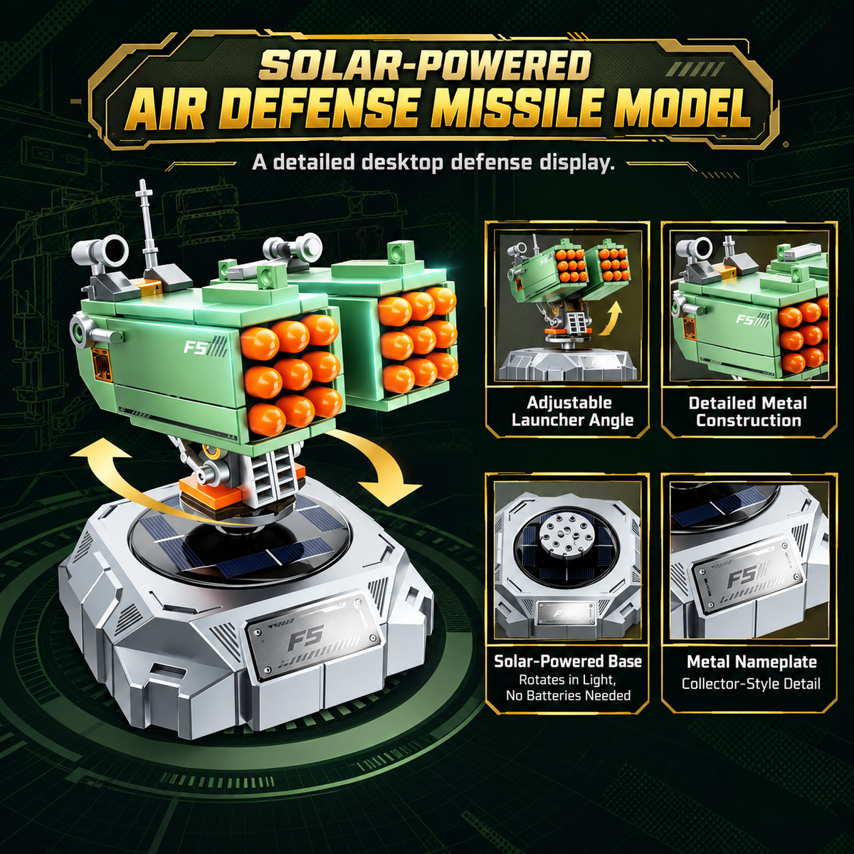 Solar-Powered Rotating Turret