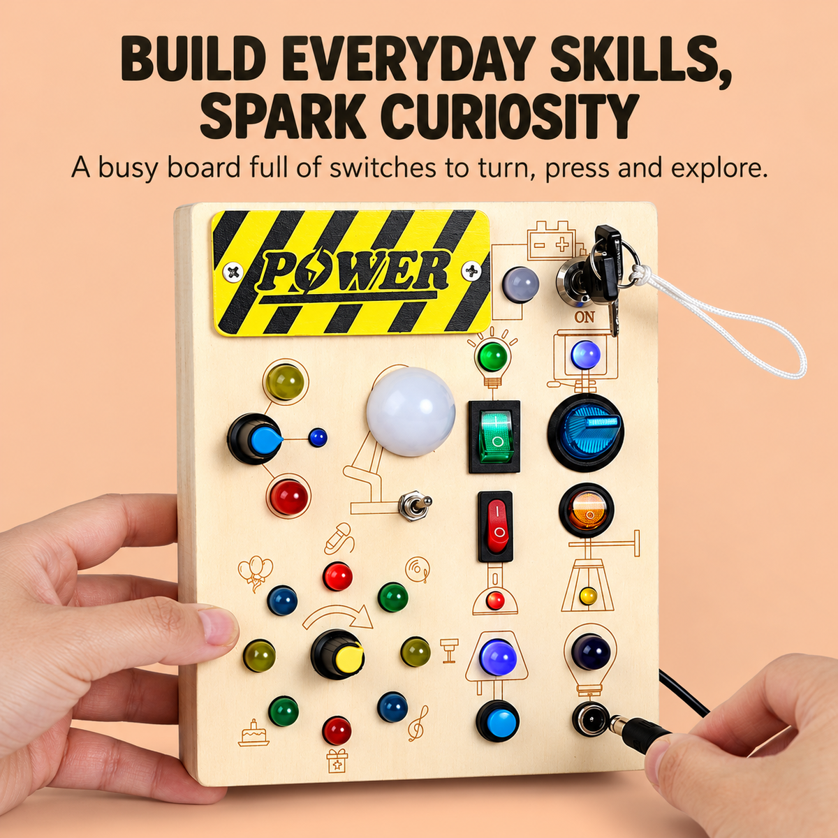 Wooden LED Busy Board
