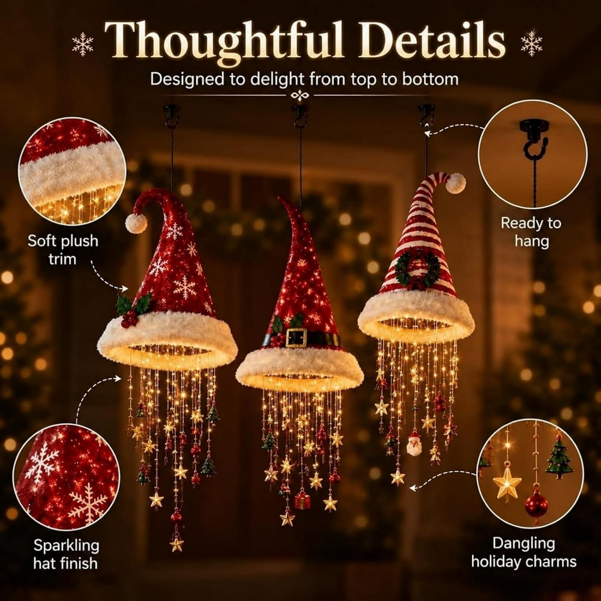 Christmas Hat Hanging Light
