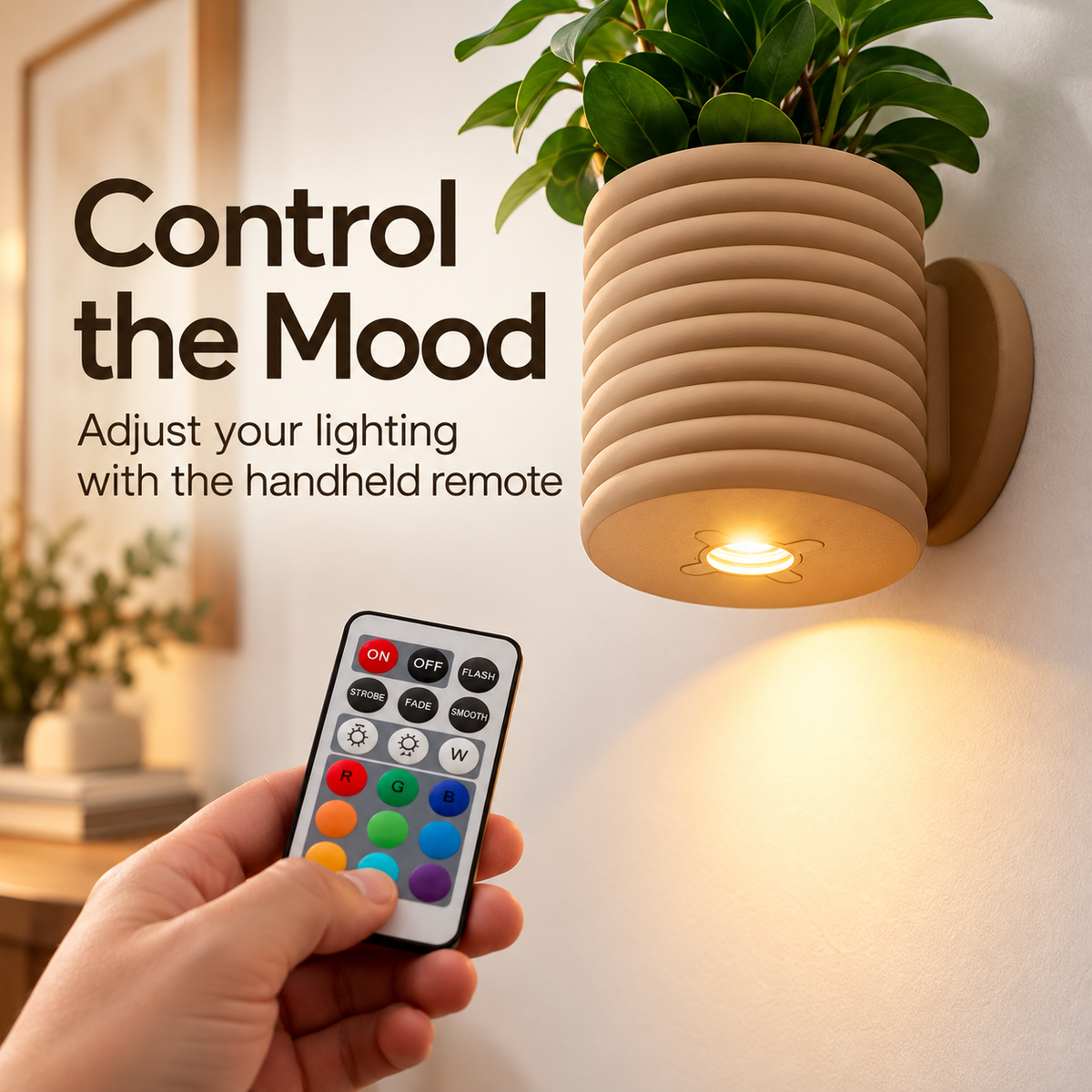 LED Wall Planter with Remote Control