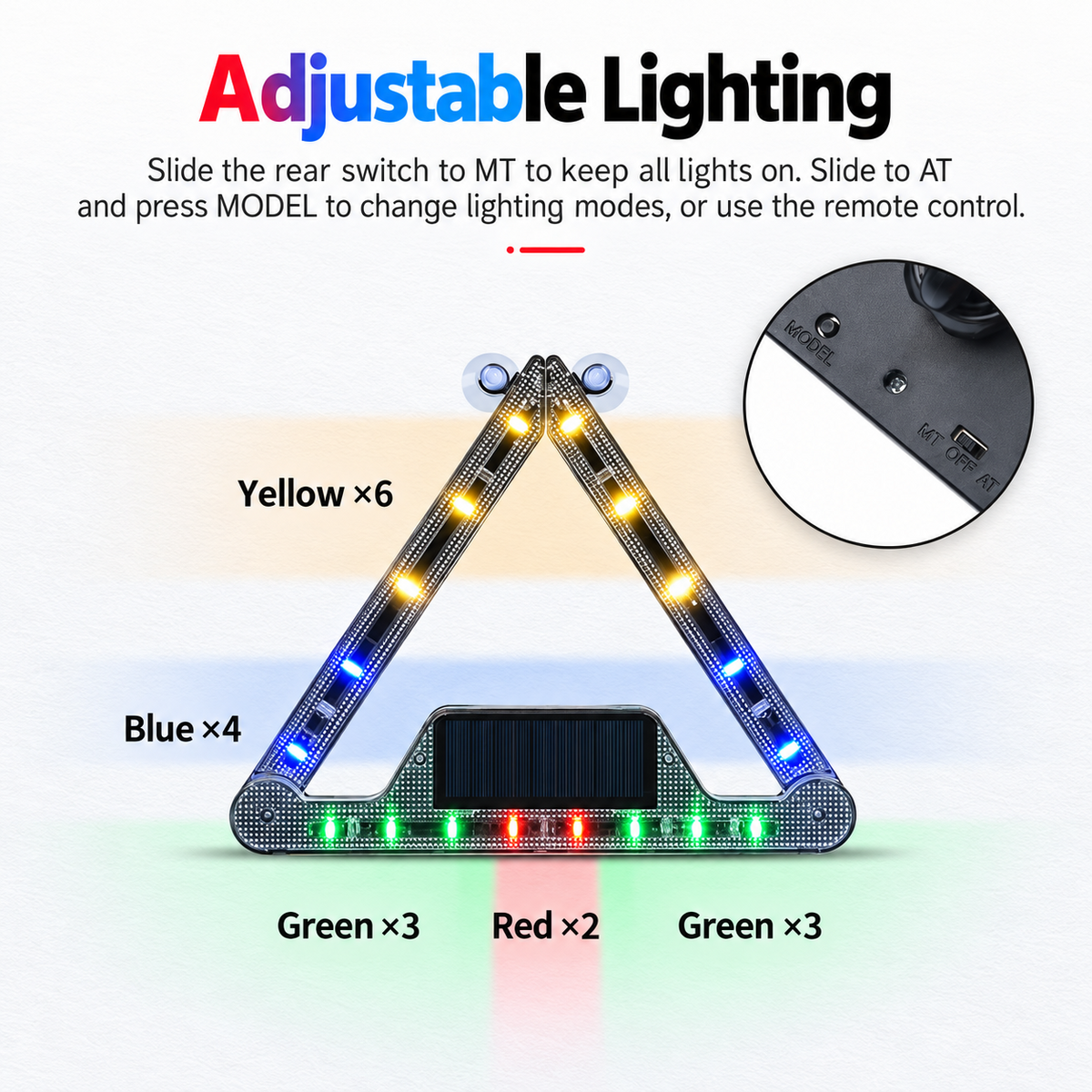 Solar LED Car Warning Light