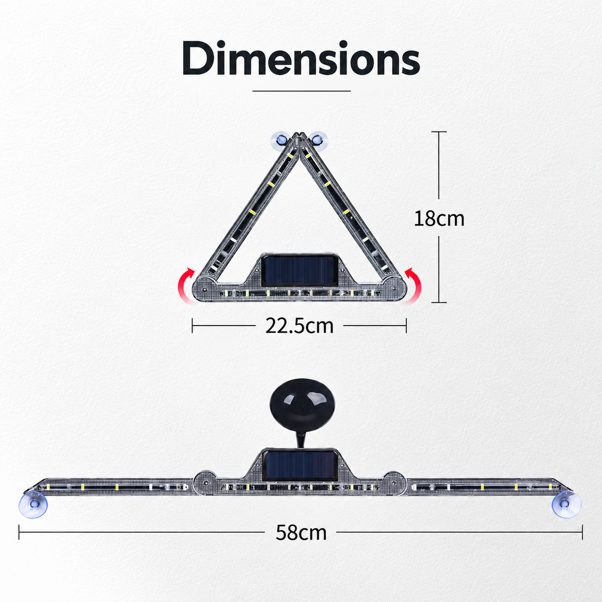 Solar LED Car Warning Light